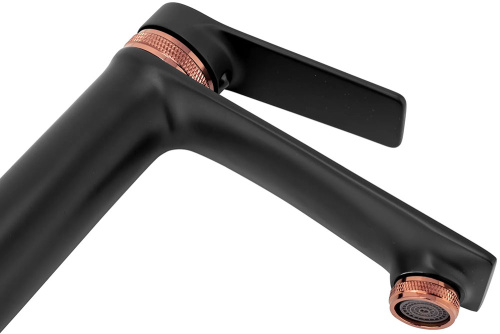 Смеситель для умывальника Rea Viral Black Rose Gold B2026