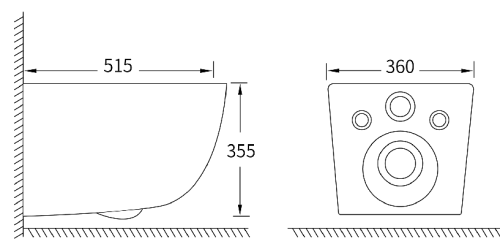 Комплект Oliveeka инсталляция OL-MQ-003 с унитазом OL-1216 и кнопкой OL-R22-CR