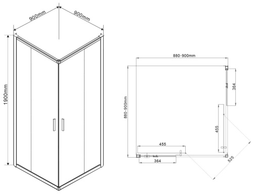 Душевой уголок Vincea Garda VSS-1G900CLG
