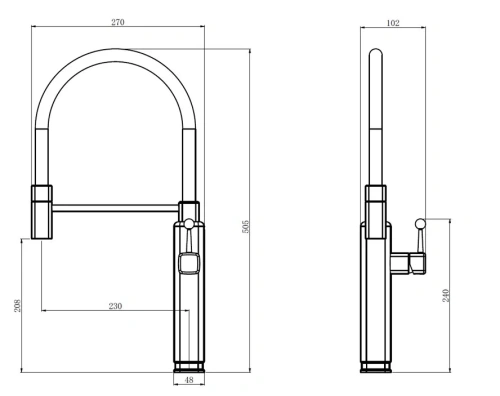 Смеситель для кухни Vincea VKF-101MB