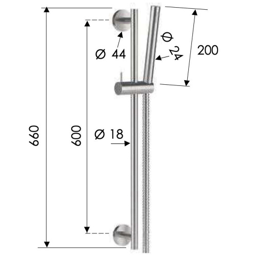 Душевой гарнитур Remer INOX SS317M317MM