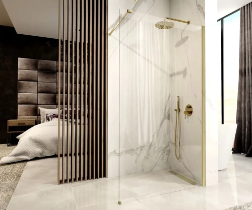 Душевая стенка Rea Aero gold matt 90x195 K4700