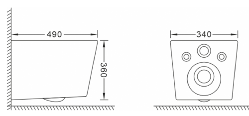 Комплект Oliveeka инсталляция OL-MQ-003 с унитазом OL-5014 и кнопкой OL-R22-BGM