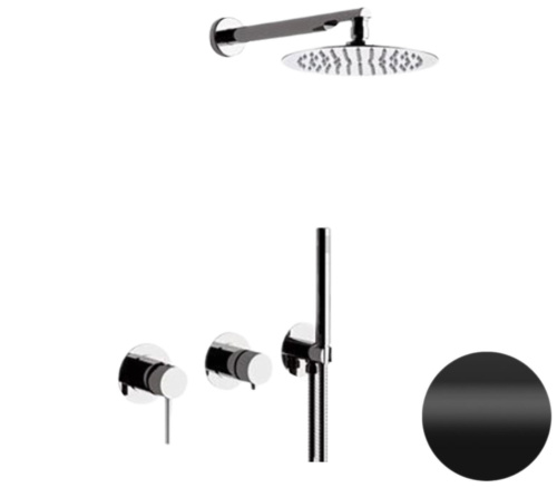 Душевая система Remer X Style X96S02NO, черный матовый