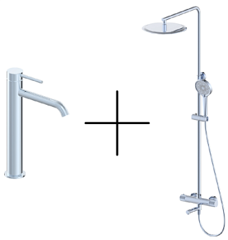Душевая стойка со смесителем Oliveeka OL-739902+88239017-CR