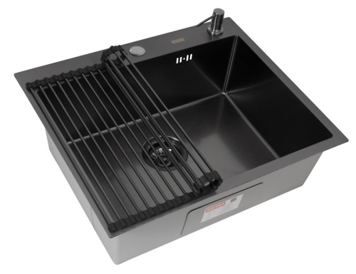 Комплект Arfeka Eco AR мойка 600*500, роллер-мат, дозатор black decor volcanic rock