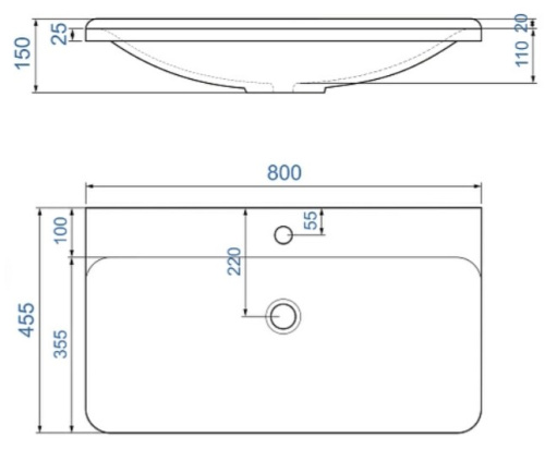 Умывальник Madera Solo 80