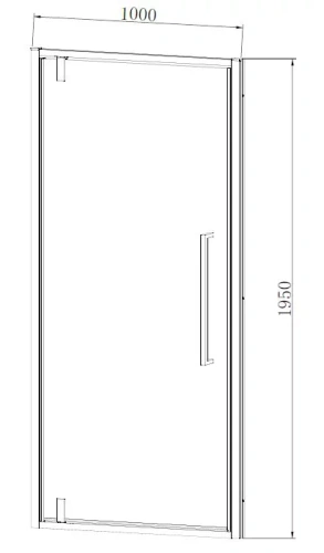 Душевая дверь Vincea Alpha VDP-3AL100CLGM