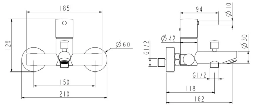 Смеситель для ванны Nemo Round NM-2355CR chrome
