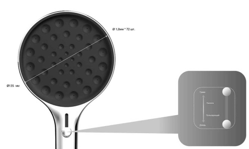 Ручной душ со шлангом Vincea Inspire VSHN-3I2HGM