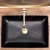 Умывальник Rea Inga black marble matt U8006