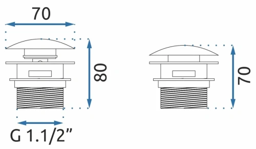 Донный клапан для ванны Rea клик-клак black matt W2006 универсальный