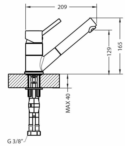 Смеситель для кухни Alveus CLEO-P CHR VA 1088776