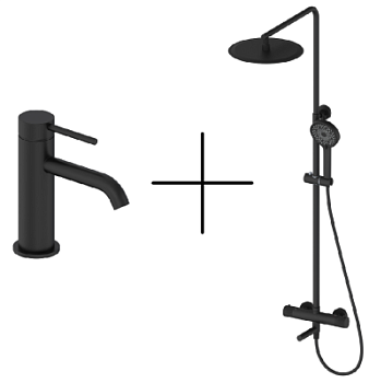 Душевая стойка со смесителем Oliveeka OL-739902+88139017-MB