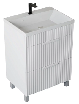 Тумба напольная Vela Волна 70Н под Classica (белый мат) белый хекса TU9262