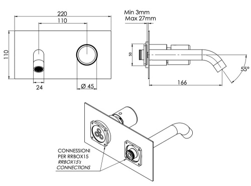 Смеситель для раковины Daniel Trilogy TG632KB15
