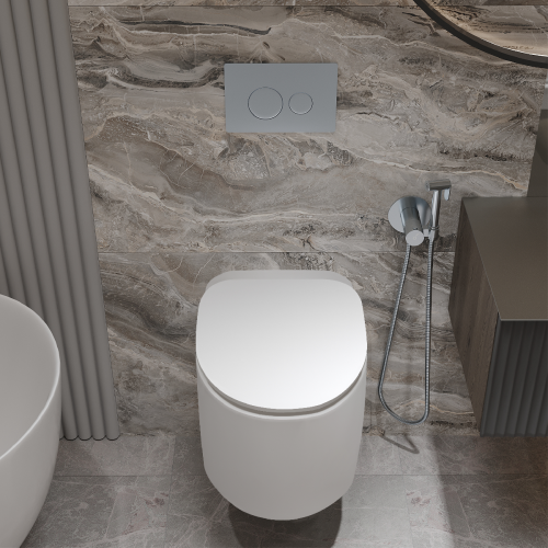 Комплект Oliveeka инсталляция OL-MQ-003 с унитазом OL-G27 и кнопкой OL-R22-CR