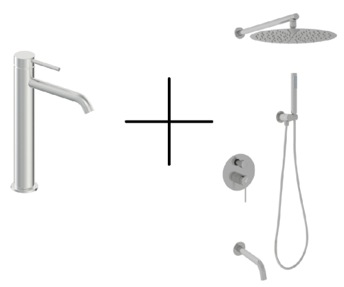 Набор душевой со смесителем Oliveeka OL-88939017+88239017-BN