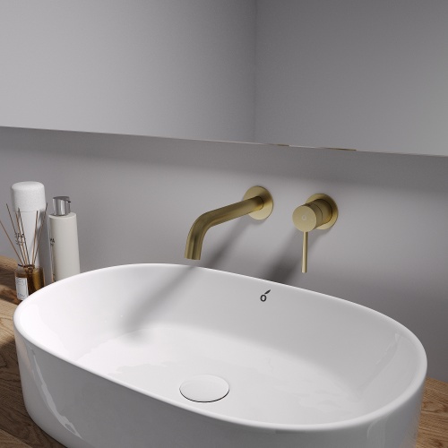 Гигиенический душ с термостатом со смесителем Oliveeka OL-829909+88869017-BG, золотой матовый