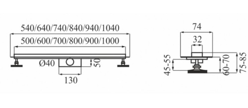 Трап для душа Calani Eco360 slim 80 Chrome CAL-G0021