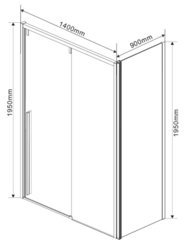 Душевой уголок Vincea Lugano VSR-1L9014CLB-1