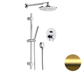 Душевая система Remer X Style X09S01OBG, золото брашированное