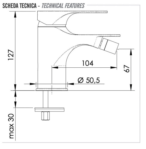 Смеситель для биде Remer Class Line L21