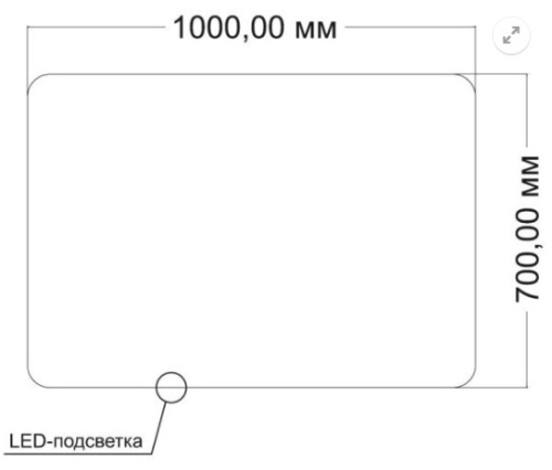 Зеркало Vincea LED VLM-3BE1007-2 1000х700