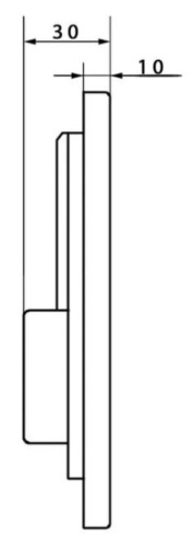 Кнопка для инсталляции Caprigo SHAPE ABS хром SA005-crm