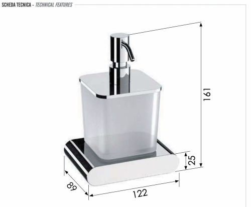 Дозатор Remer Lounge LN13XV, сталь