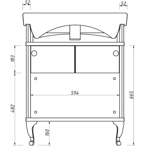 Тумба напольная Caprigo Borgo 70 33418-B177