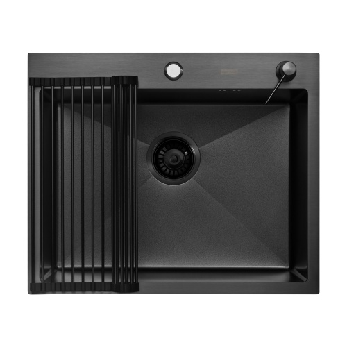 Комплект Arfeka Eco AR мойка 600*500, роллер-мат, дозатор black decor volcanic rock