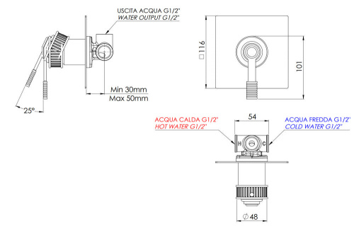 Смеситель для душа Remer Atelier AL30Q