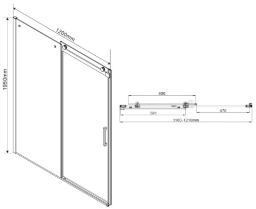 Душевой уголок Vincea Como VSR-1C9012CG