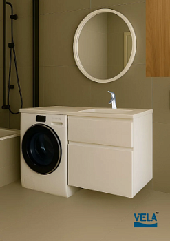 Тумба подвесная Vela Мира 57П под Kamilla (белый мат) TU5118