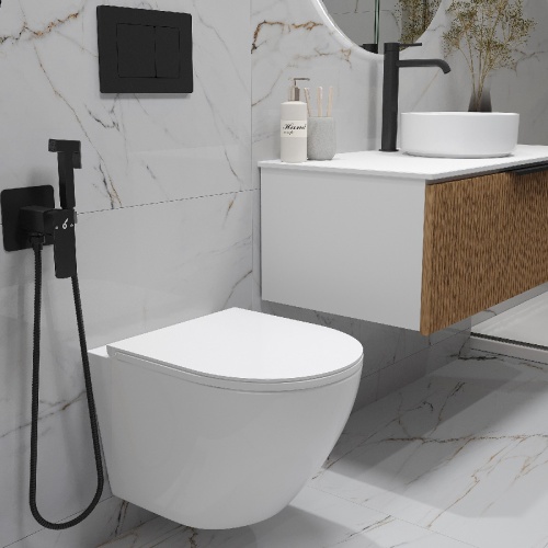 Комплект Oliveeka инсталляция OL-MQ-003 с унитазом OL-6016 и кнопкой OL-E12-MB