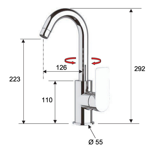 Смеситель для раковины Remer Infinity I72C Смеситель для раковины Remer Infinity I72C
