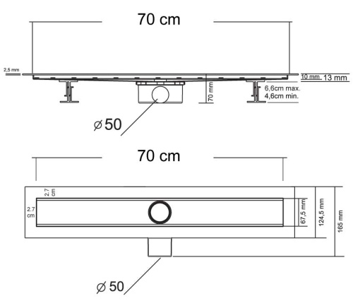 Трап для душа Vincea SAY OPTIMA BLOK 601.70.P.BLOK