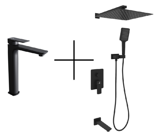 Набор душевой со смесителем Oliveeka OL-88939003+239003-MB