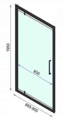 Душевая дверь Rea Rapid Swing 90 gold matt K2502