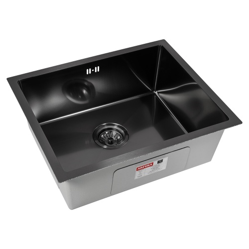 Мойка кухонная Arfeka Eco AR 550*450 black PVD NANO decor millet grains