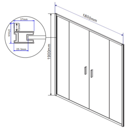 Душевая дверь Vincea Garda VDS-1G2180CL