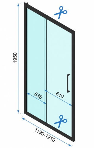 Душевая дверь Rea Rapid Slide 120 K6402