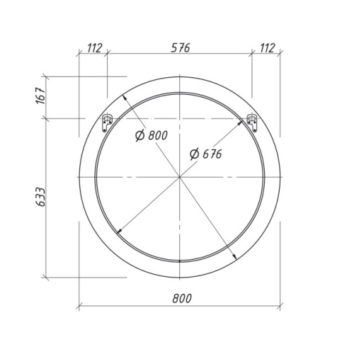 Зеркало Caprigo Valletta 80 35330-SF019