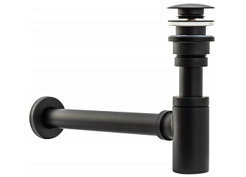 Сифон с донным клапаном универсальным Rea Old Black A8536