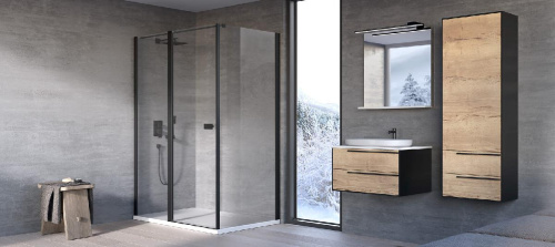 Душевая стенка Kolpa-San Polaris/Andromeda W 80 black transparent 515840