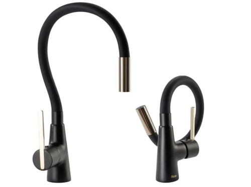 Смеситель для мойки Rea Icon Black matt Gold B5682