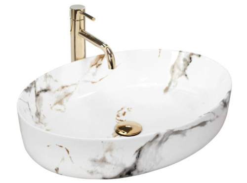 Умывальник Rea Queen Carrara Shiny U1232