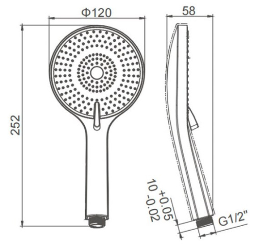 Ручной душ Caprigo 98-501-brg