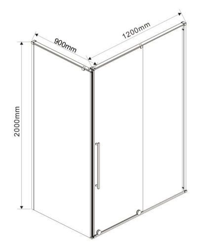 Душевой уголок Vincea Arno VSR-1A9012CGB